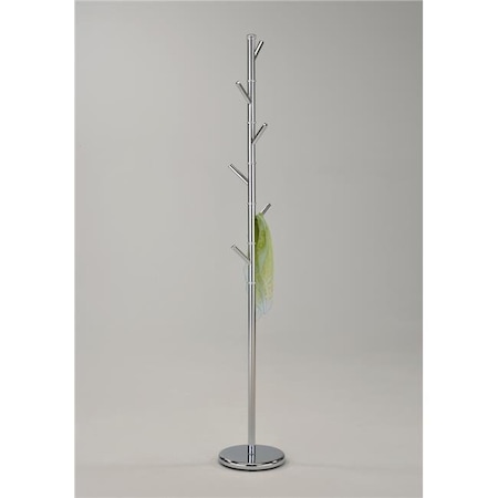 Inroom Furniture Designs Inroom Furniture Designs CH-4835 Coat Rack - Chrome; 71 x 11 x 11 in. CH-4835